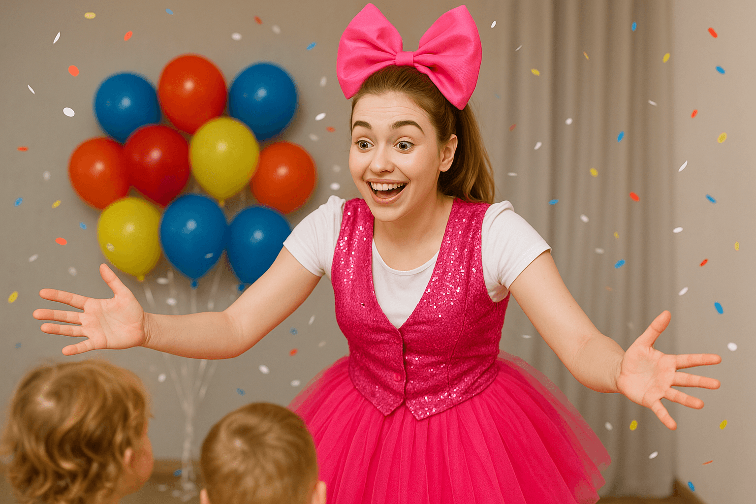 A professional entertainer at an event